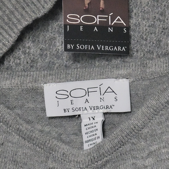Sofia Jeans by Sofia Vergara Women's Bolero Sweater Set 2 Piece Size 1X - Picture 7 of 7